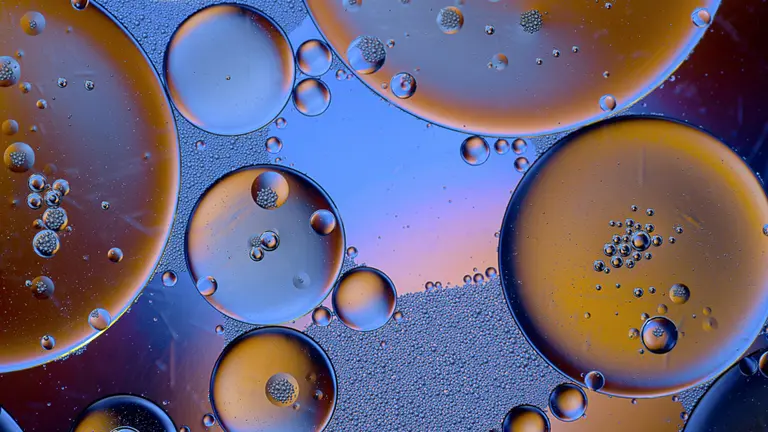Chemical molecules close up